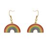 Sinwinkori Boucles d'oreilles pendantes Pride en forme d'arc-en-ciel - LGBT & LGBTQ+ - Accessoire de mode gay lesbienne