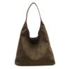 Starnearby Sac Porté Épaule Femme en Daim Cuir - Grande Capacité Tendance, Hobo Vintage Souple pour Travail, Voyages, Sh