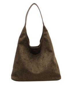 Starnearby Sac Porté Épaule Femme en Daim Cuir - Grande Capacité Tendance, Hobo Vintage Souple pour Travail, Voyages, Sh