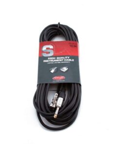 Câble guitare Stagg SGC10PL DL 6.3mm coudé - 10m - Qualité professionnelle - Musiciens - Transfert audio inégalé