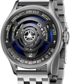 OBLVLO Montre Automatique Homme Acier Inox 316L Étanche BLM-Solar