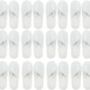 LWMLWM Lot de 12 paires de chaussons ouverts blancs pour invités avec semelle antidérapante - Taille 38-42 - Léger et pe