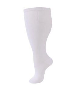 HYCOPROT Chaussettes de Compression pour Femme et Homme - Grande Taille - Mollet Large - Pression Graduée 20-30 mmHg - V