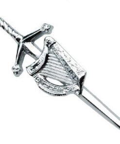 Tartan Heritage Pin'sHarpe celtique irlandaise et écossaise chromée pour mariage et enterrement de vie de garçon - Finit