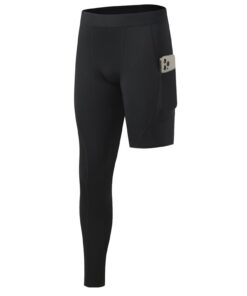 Towintec Hommes Compression Collants avec Poche pour Course Séchage Rapide et Respirant Tapis de Course Gymnastique Fitn