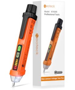 Neoteck Détecteur de Tension Sans Contact 12-1000V Buzzer Sonore Lumineux Lampe Poche NCV