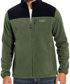 Pioneer Camp Veste Polaire Homme Légère Coupe-Vent Fermeture Éclair Intégrale