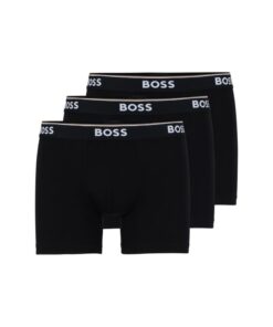 BOSS Lot de 3 Boxers Homme Matelot Bleu Foncé - Élégant et Confortable pour la Vie Daily - Polyester 100%