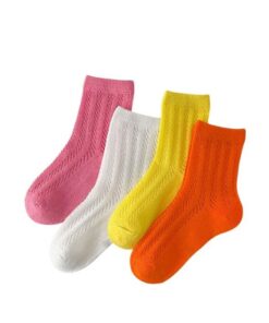Chaussettes sans couture enfants automne rose XL Mode