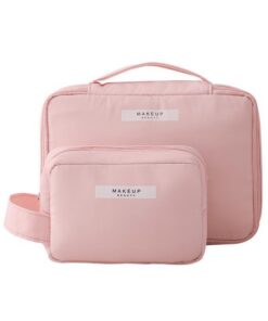 Aucuu Grande Trousse À Cosmétiques Portable Pour Femmes Et Filles - Rose