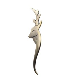 Broche AAR pour kilt celtique en forme de tête de cerf - Finition antique -.Idéale pour hommes celtiques - Élément clé d