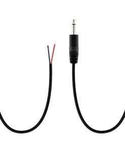 Greluma Fiche Mâle |5 mm à Fil Nu (Extrémité Ouverte) 2 Pièces 25 cm TS 2 Pôles Mono 1/8" Connecteur Jack pour Réparatio