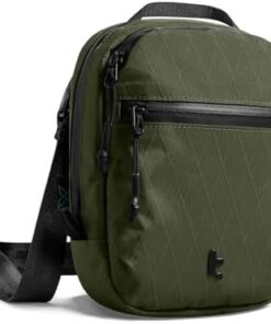 tomtoc Porte-Passeport Anti-RFID Sac Bandoulière – Anti-Vol Verrouillable, 4-6 Passeports, Poches Organisatrices pour Ho