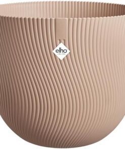 Elho Sereh Round 40 Pot de Fleur - Plastique 100% Recyclé - Ø 39 x H 33 cm Interieur & Extérieur