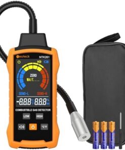 Neoteck Détecteur Fuite Gaz Naturel Propane Sonde Flexible Écran Couleur Alarme Maison Camping