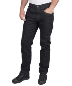 Lee Cooper LCPNT219 Hommes Pantalons de Travail Fermés 5 Poches Élastiques En Denim Wash