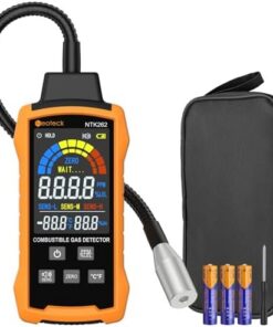 Neoteck Détecteur de Fuite Gaz Écran Couleur Sonde Flexible Alarme Sonore Visuelle pour Maison Camping