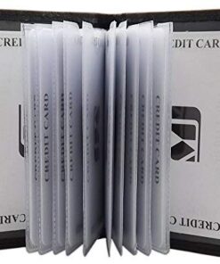 MyLedershop Cuir de Buffle Épervier pour Cartes Crédit Noir avec Protection RFID et NFC