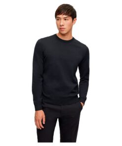 BOSS Hommes Botto-L Pull Regular en Laine Vierge avec Logo brodé - Talentueux Pull pour Hommes en Laine Vierge - Logo Br