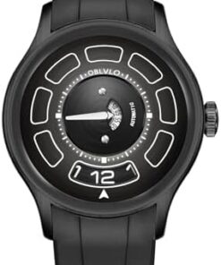 OBLVLO BLM-UFO Montre Automatique Homme Acier Inox 316L Étanche Caoutchouc