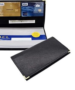 KMSTARS Porte-chéquier et Cartes en Cuir Format Correspondance Homme & Femme - Croûte de Vache Top-Searched Compact Tuto