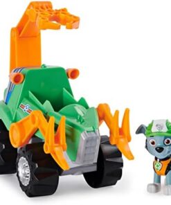 Pat' Patrouille Rocky Dino Rescue Véhicule + Figurine + Dinosaure Mystère Collectionnable - Jouet Enfant 3 Ans+ - 605952