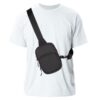 MDJYMYZ Sac de Poitrine Homme Grande Capacité Imperméable Léger Noir