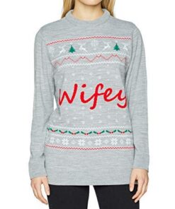 FM London Nouvelle Pull de Noël pour Femme