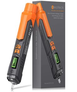 Neoteck Détecteur de Tension Sans Contact 12-1000V Sensibilité Réglable Écran LCD LED Alarme pour Électriciens