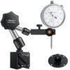 Neoteck Comparateur Mécanique 0-20 mm Précision 0.01 mm – Base Magnétique 40 kg pour Fraiseuse Tour Atelier