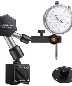 Neoteck Comparateur Mécanique 0-20 mm Précision 0.01 mm – Base Magnétique 40 kg pour Fraiseuse Tour Atelier
