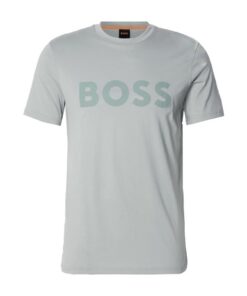 BOSS Thinking 1 T-Shirt : Tee Verte Ouverte Pour Hommes en Taille M