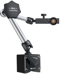Neoteck Base Magnétique 132lbs (60kg) pour Jauge d'Indicateur Flexible Acier ON/OFF