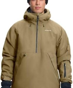 Pioneer Camp Veste de Ski Snowboard Homme 10 000 mm Imperméable 7000 g Respirante Jupe Neige Amovible