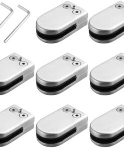 Neoteck Pinces Verre Inox 8pcs 6-7mm Acier Brossé Antirouille Installation Facile