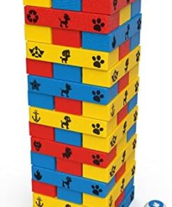 Pat Patrouille Tour Infernale - Jeu d'Équilibre 48 Blocs et 1 Dé - Jouet Enfant 4 Ans+