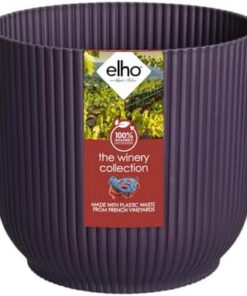 Elho Pot de Fleur Intérieur 100% Recyclé Ø22xH20cm Violet - Winery Collection