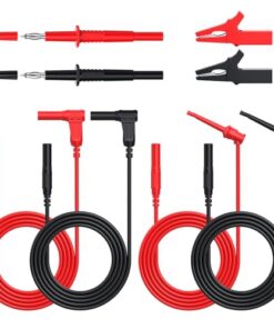 Neoteck Accessoires Multimètre 8pcs CAT III 1000V 10A - Câbles Banane 4mm Pinces Crocodiles pour Bricolage Électronique