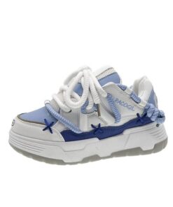 EricaT Haute Chaussures de Running pour Femmes Chaussures Rétro Mode ÉtudiantComfortable Sportifs