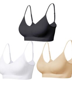 Comfyin Soutiens-Gorges rembourrés sans Coutures Yoga Sport Femme Confortable Sportif Soutien-Gorge Élastique