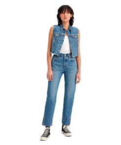Jeans Levi's 501 Crop Femme Skinny Stretch Fit | Jean Femme Levi's 501 Crop Slim Fit Washed Denim | Levi's 501 Crop Jea