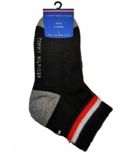 Tommy Hilfiger Enfants Unisexe 2 Pack Quarts De Chaussettes Noir Modeles Confortables Pour L'Eveil