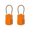 CELIMS Cadenas TSA Valise Avion | Protection des Bagages | Idéale pour le Vol | Lot de 2 Orange