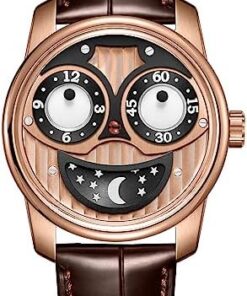 OBLVLO Hommes Joker Montre Mécanique Étanché Cuir Sport JK