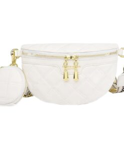 EINYNIUER Sac Banane Femme en Cuir - Petit Sac à Main Bandoulière - Sac Téléphone Portable avec Porte-Monnaie Amovible