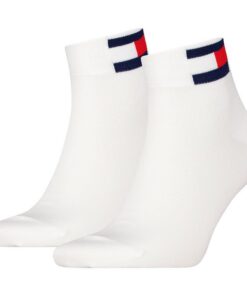 Tommy Hilfiger Quarter Chaussettes Lot de 2 Homme et Femme Mode et Comfort