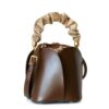 SLJYM Sac à main Femme en Cuir Véritable Solide Forme De Fleur Sellé Fourre-Tout De Luxe