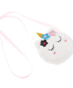 TINEASUR Messager Licorne Rosa Peluche Femme Épaule De Pochette De Rangement Sacs Pour Femmes RosePeluche
