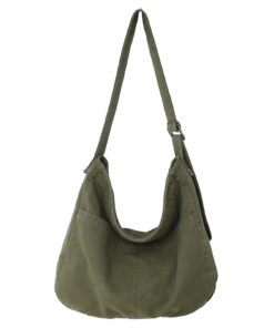 SIM FITNESSX sac à bandoulière unisexe Oxford vert foncé.shopping quotidien/bureau/école/voyage