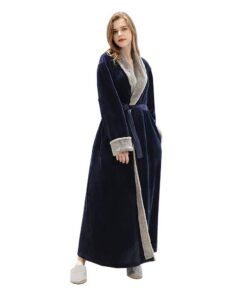 VKTY Kimono en flanelle pour femme (rose, taille XL) - Léger, chaud et confortable, robe d'hiver adultes
